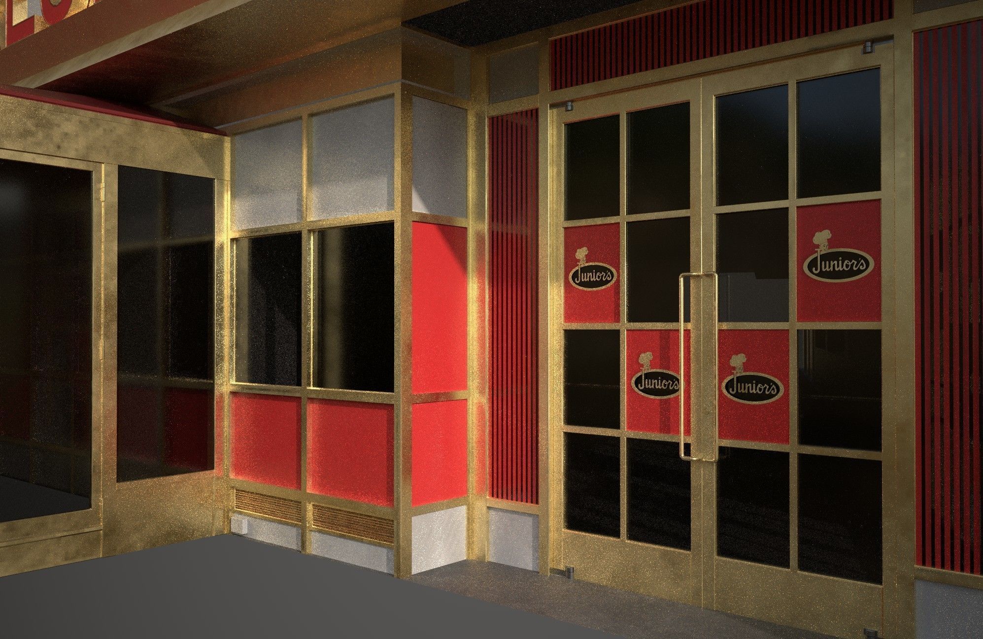 Juniors Restaurant 3D model_11
