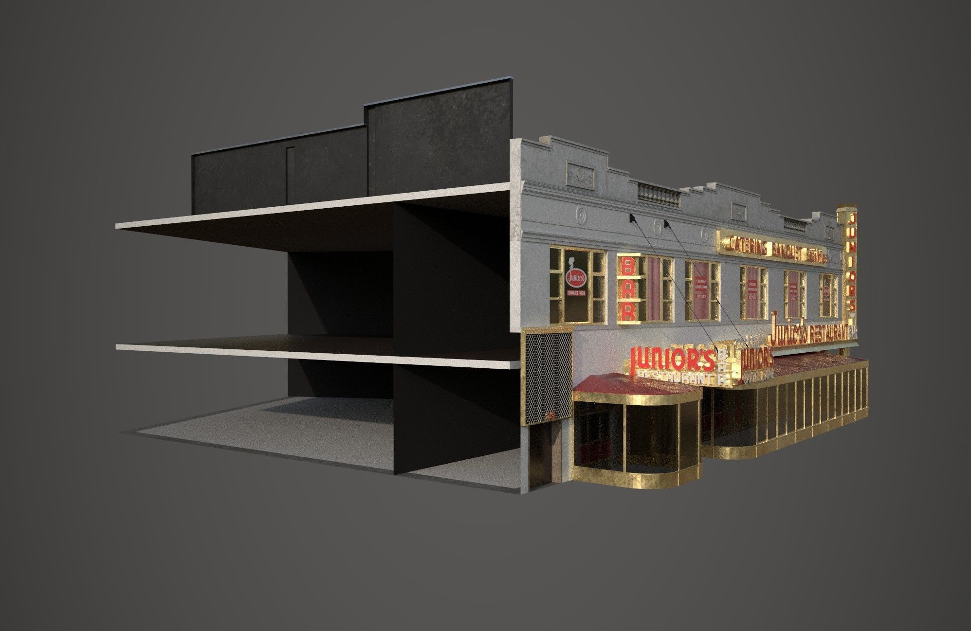 Juniors Restaurant 3D model_9