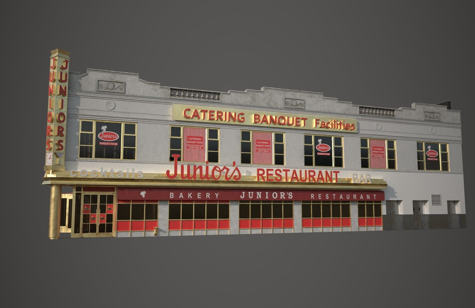 Juniors Restaurant 3D model_1
