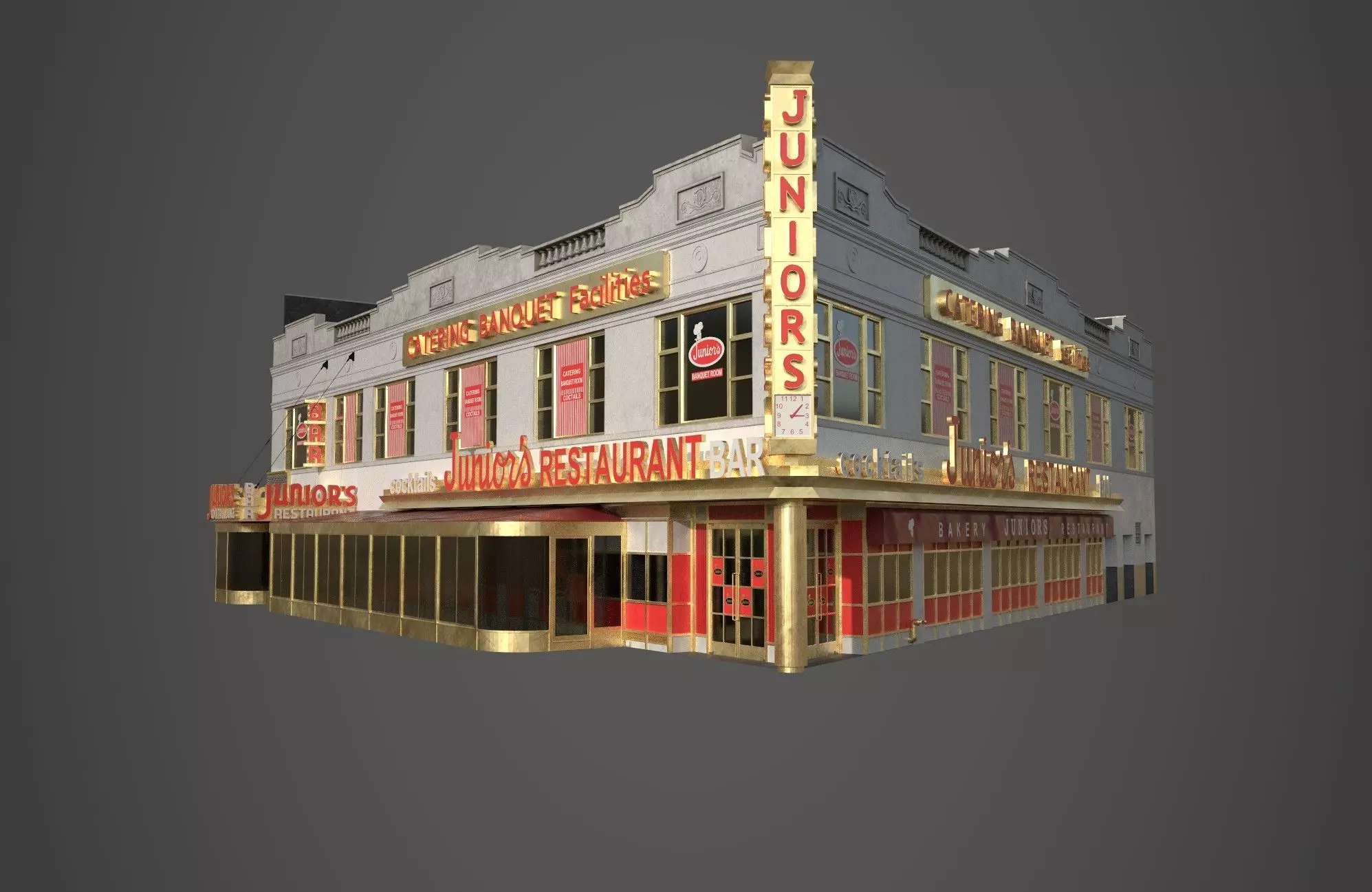 Juniors Restaurant 3D model_0