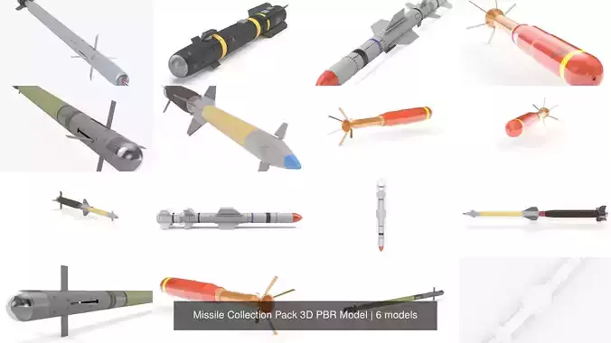 Missile Collection Pack 3D PBR Model 