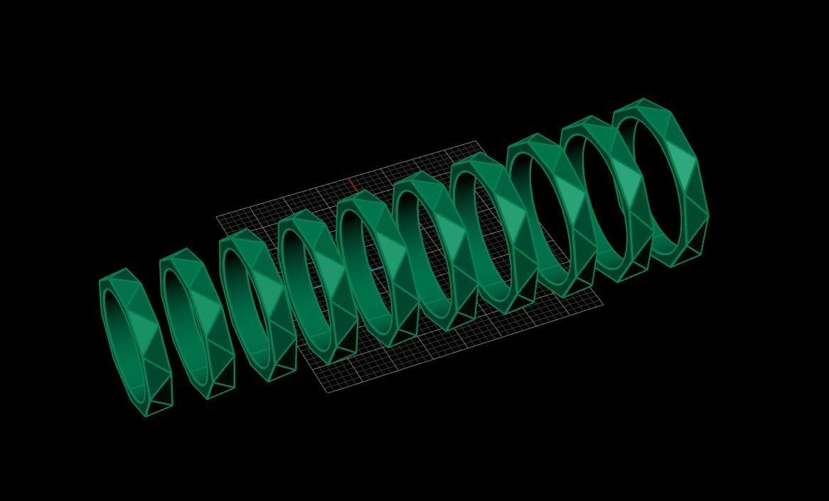 Wedding rings Laurence Signature collection All Sizes version3 3D print model_5