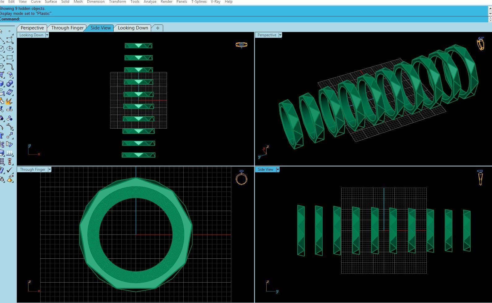 Wedding rings Laurence Signature collection All Sizes version3 3D print model_2