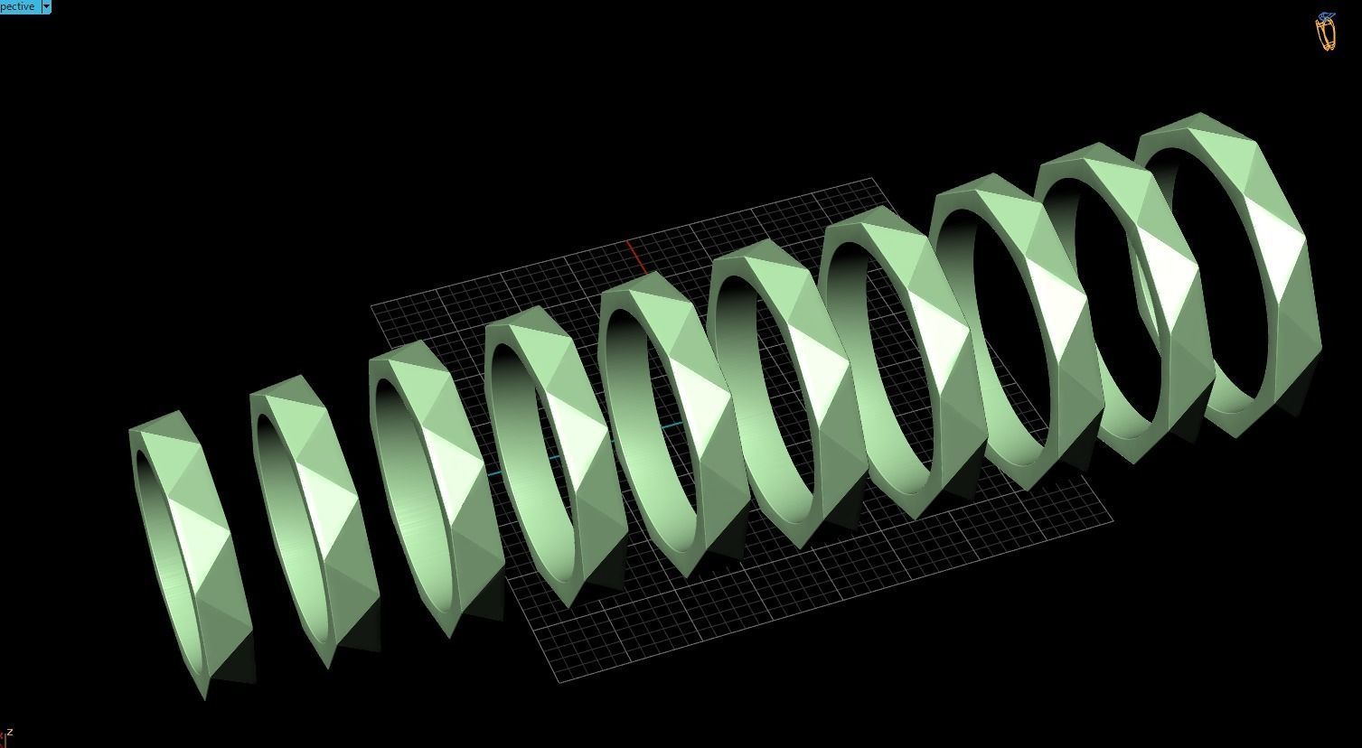 Wedding rings Laurence Signature collection All Sizes version3 3D print model_7