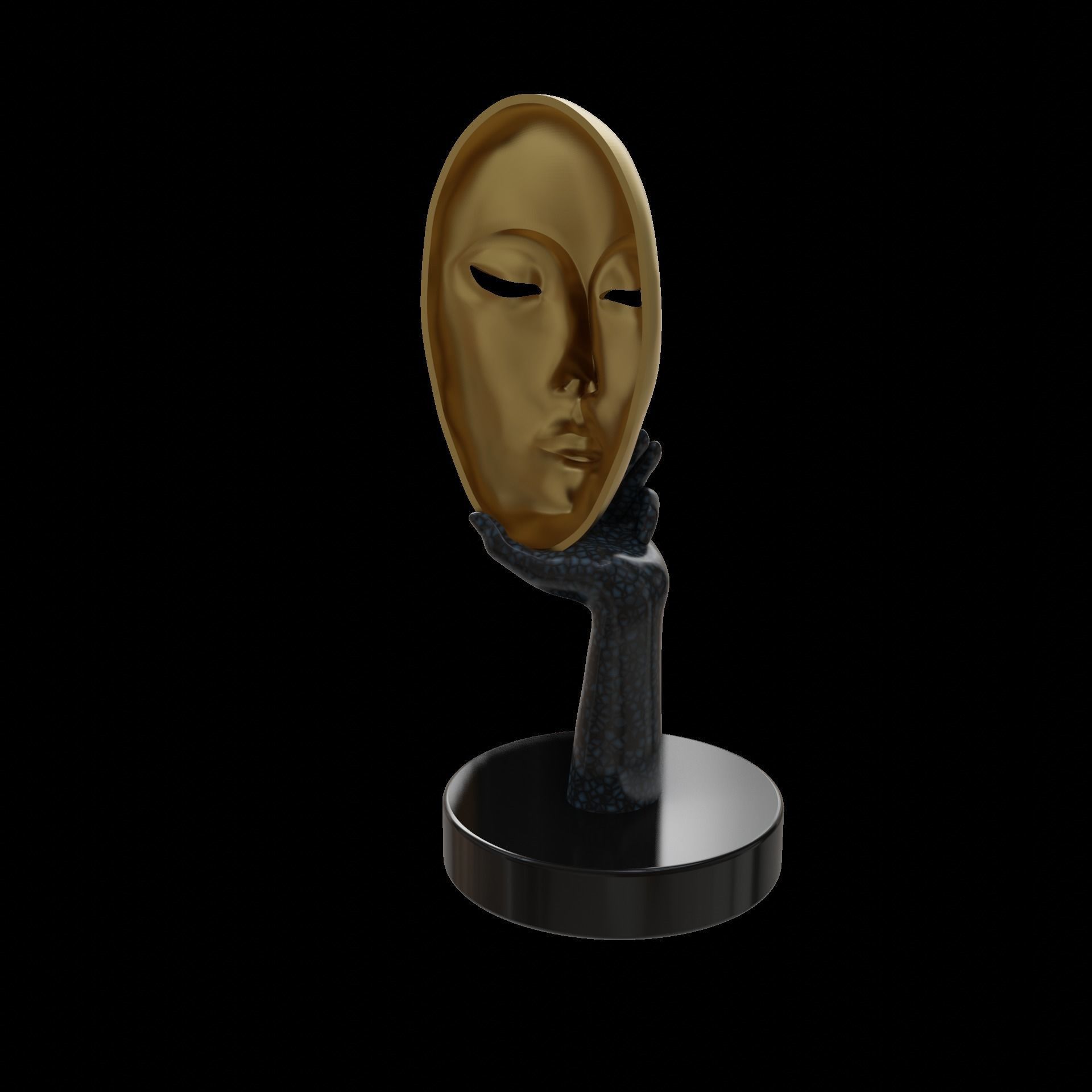Abstract Art Face Statue Masks Luxury Home Decor Thinker 3D print model_8