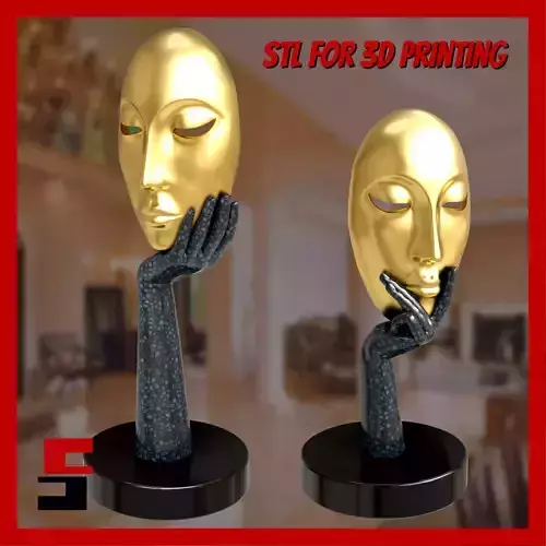 Abstract Art Face Statue Masks Luxury Home Decor Thinker