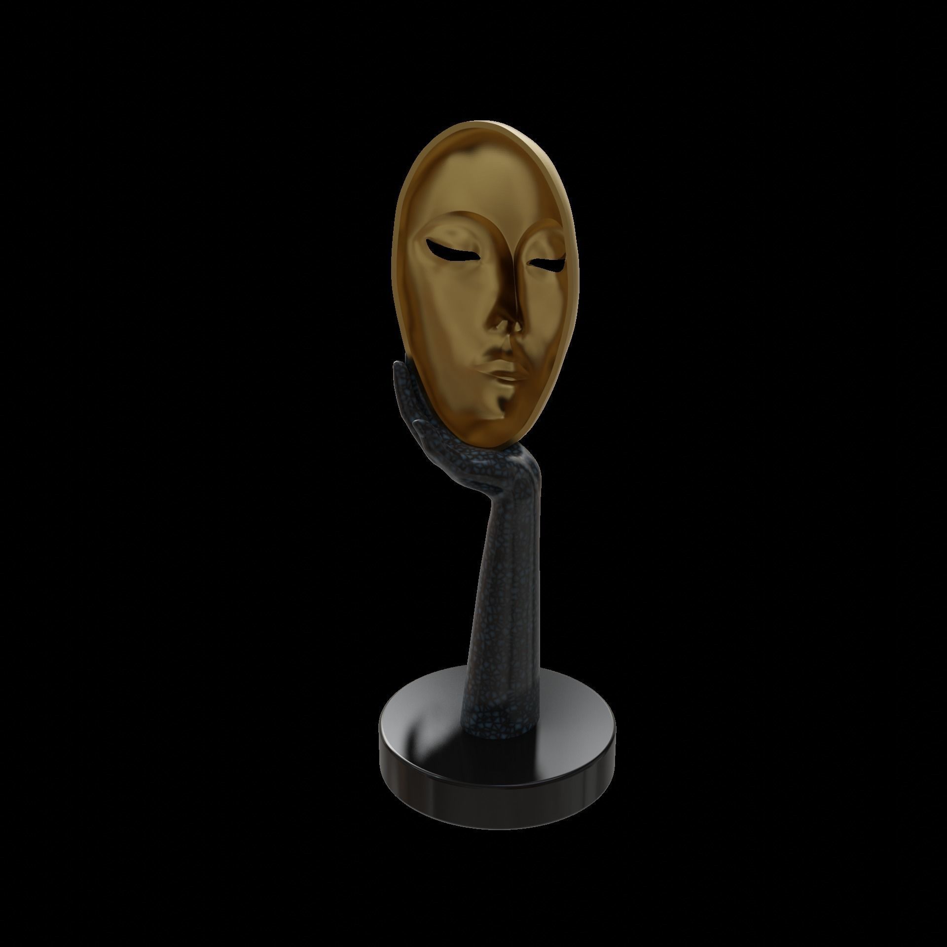 Abstract Art Face Statue Masks Luxury Home Decor Thinker 3D print model_5