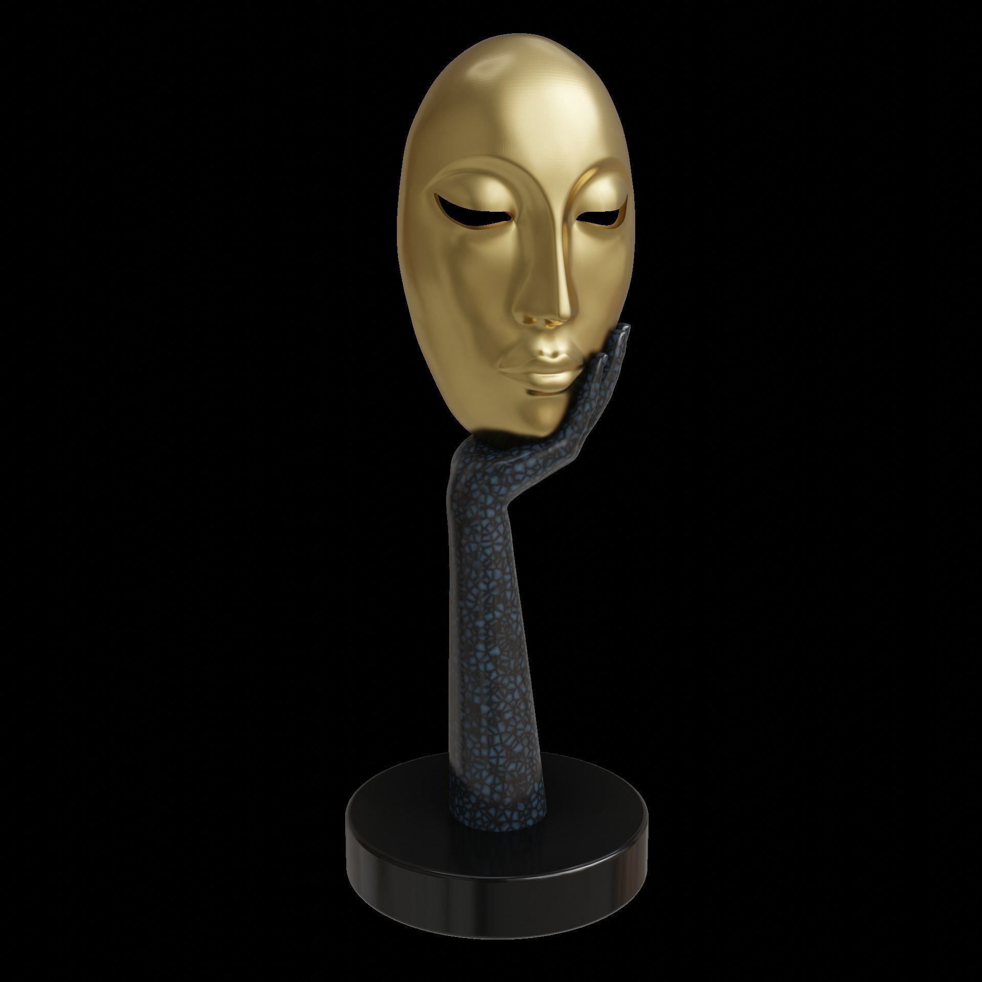 Abstract Art Face Statue Masks Luxury Home Decor Thinker 3D print model_3