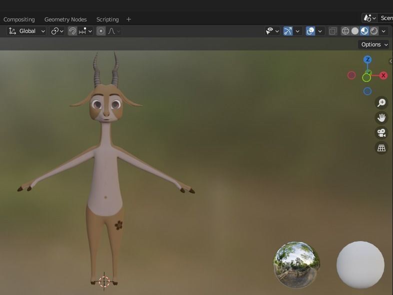 Stylized Deer NoRig Low-poly 3D model_26