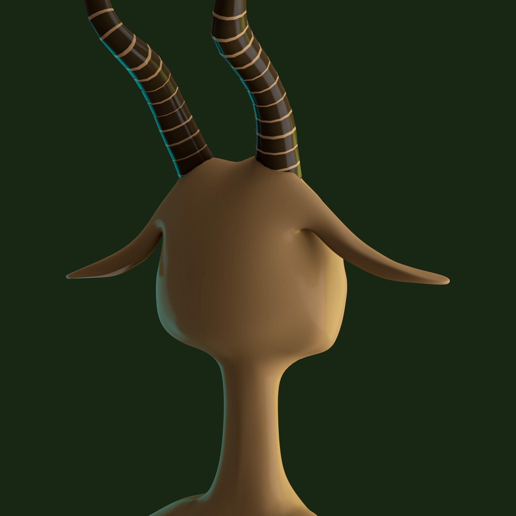 Stylized Deer NoRig Low-poly 3D model_4
