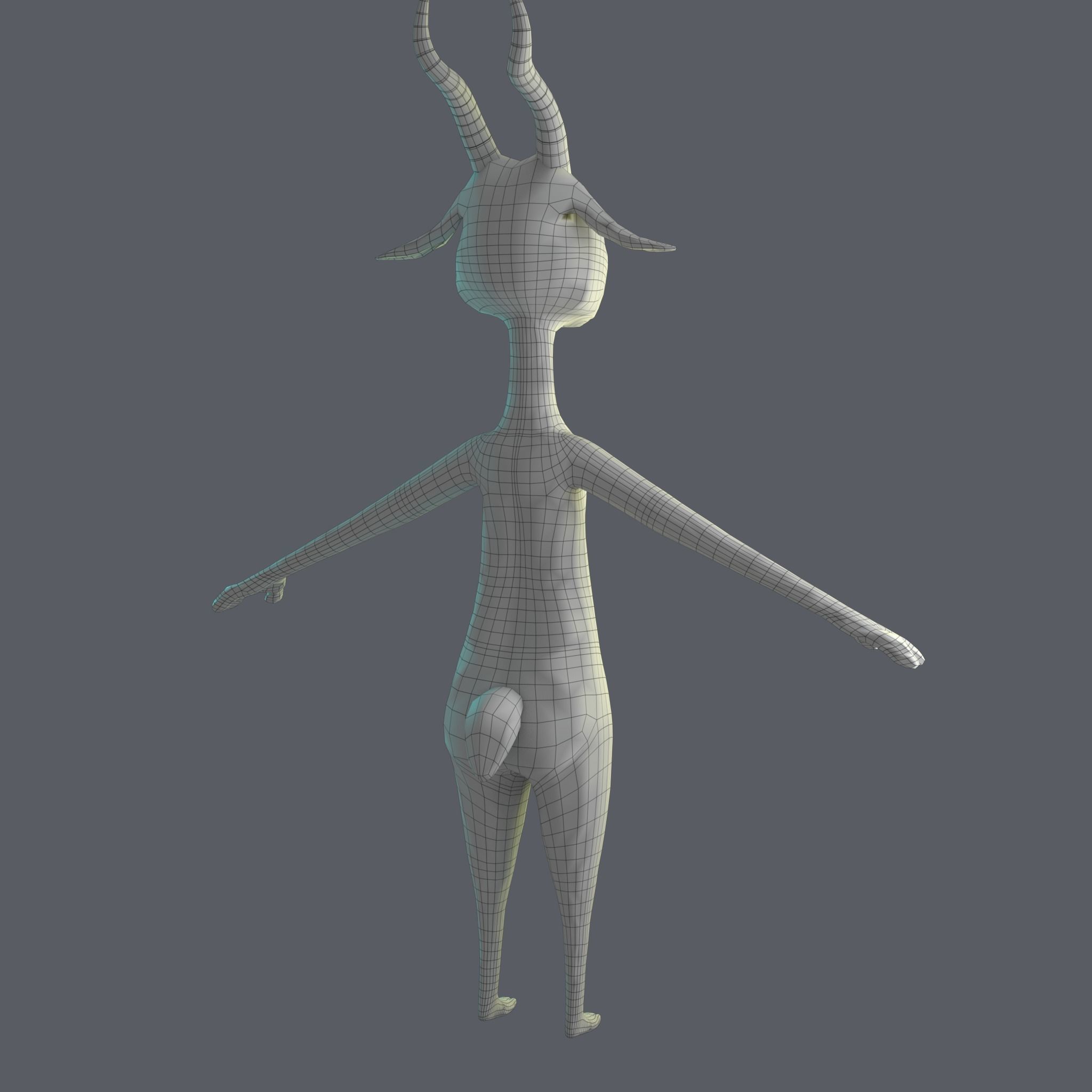 Stylized Deer NoRig Low-poly 3D model_22