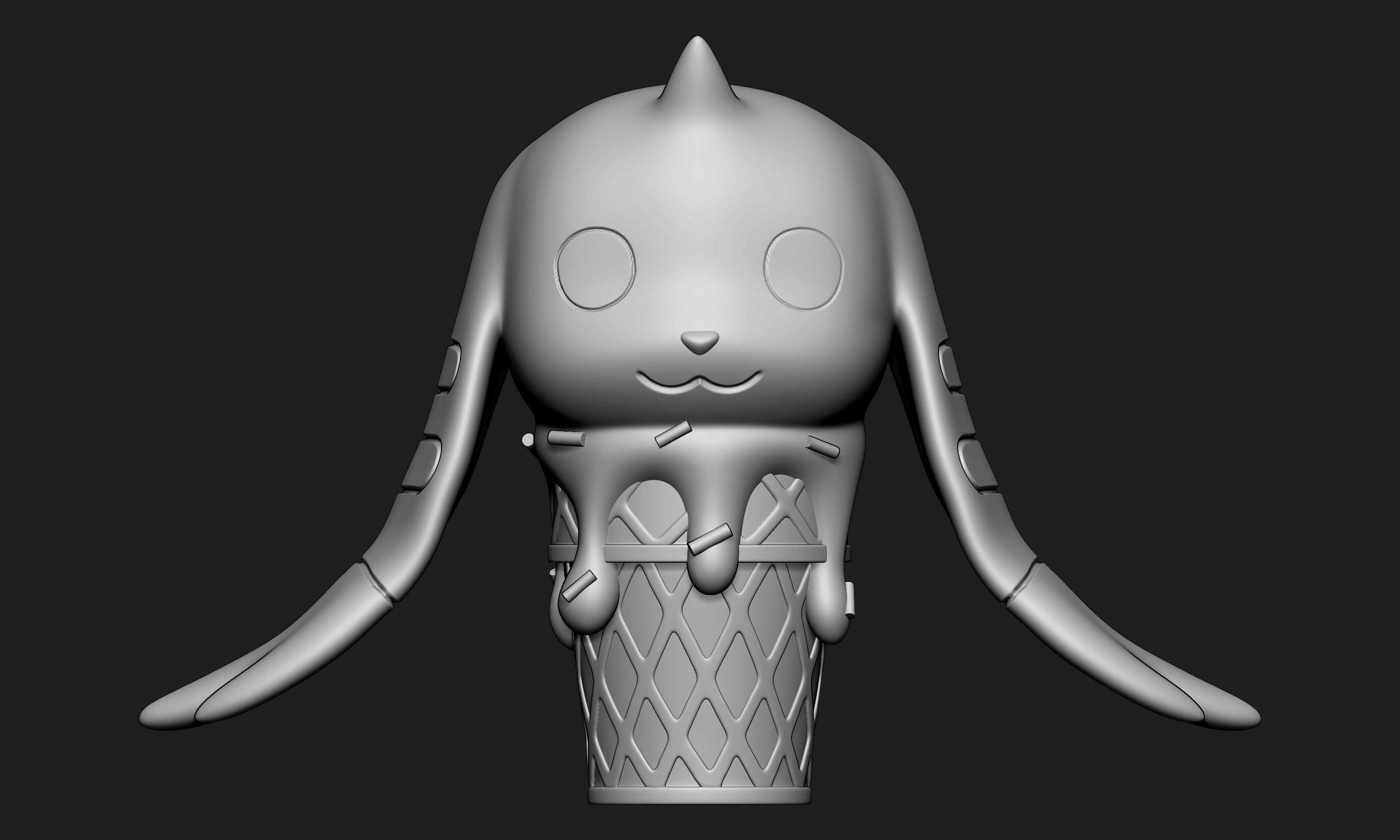 Digimon - Ice Cream Terriermon  3D print model_4
