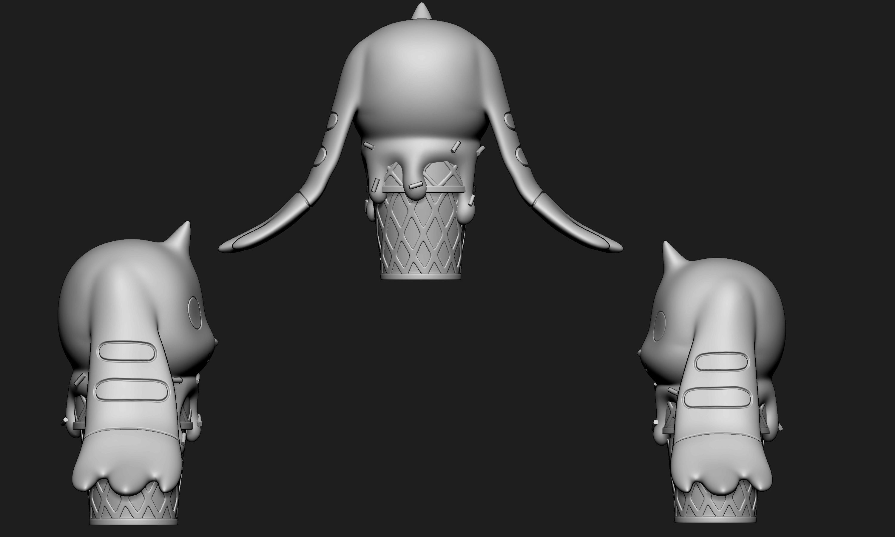 Digimon - Ice Cream Terriermon  3D print model_6