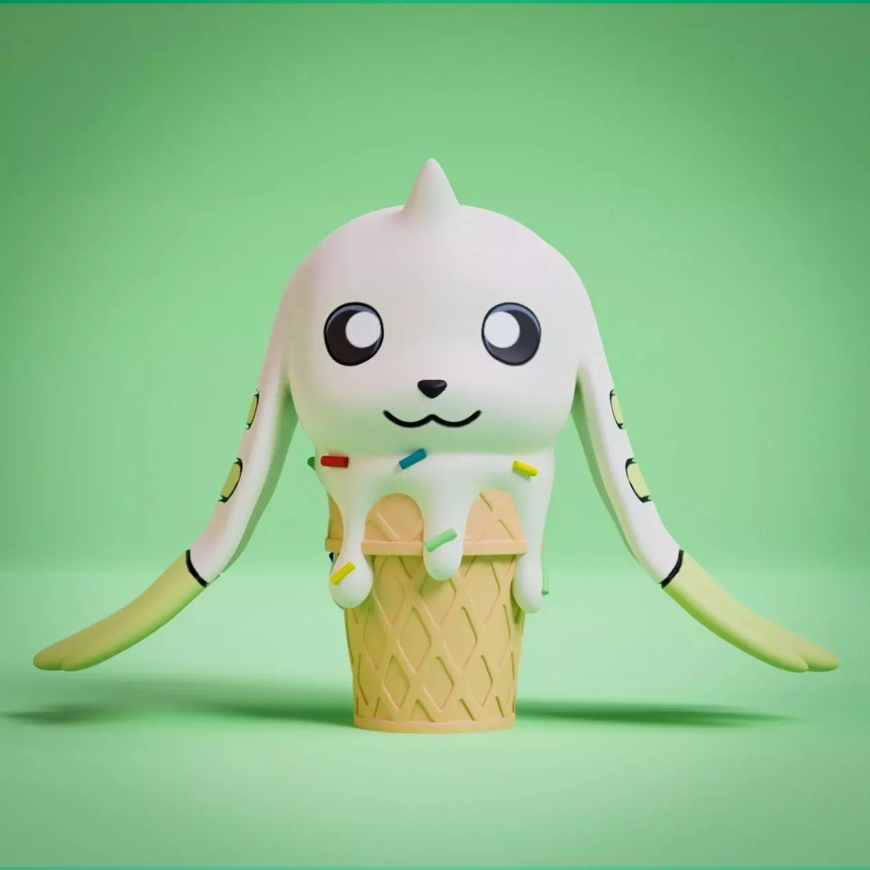 Digimon - Ice Cream Terriermon  3D print model_0