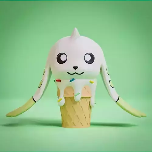 Digimon - Ice Cream Terriermon 