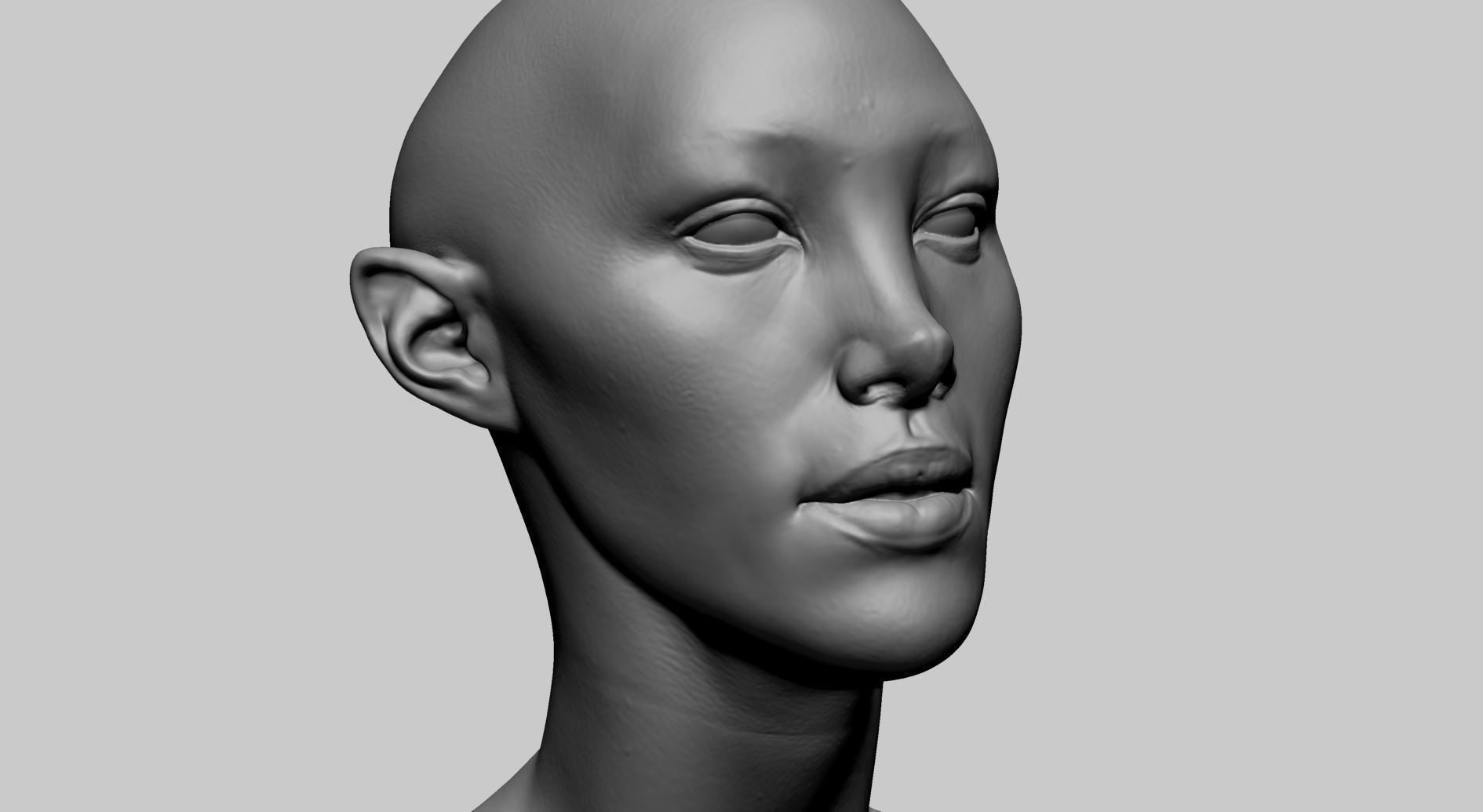 Fantasy Female Bust D 3D print model_8