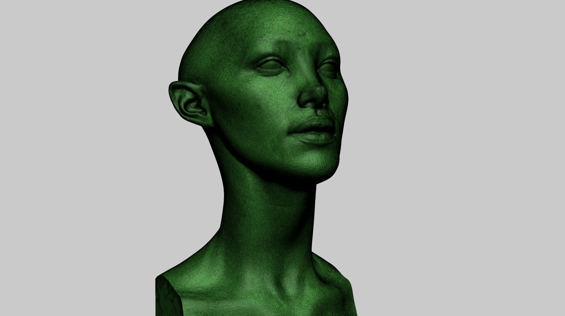 Fantasy Female Bust D 3D print model_11