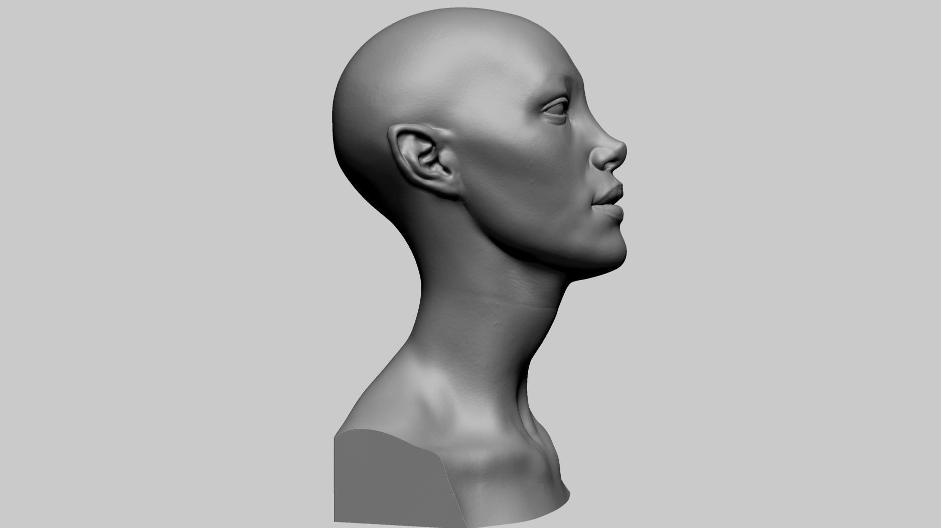 Fantasy Female Bust D 3D print model_1