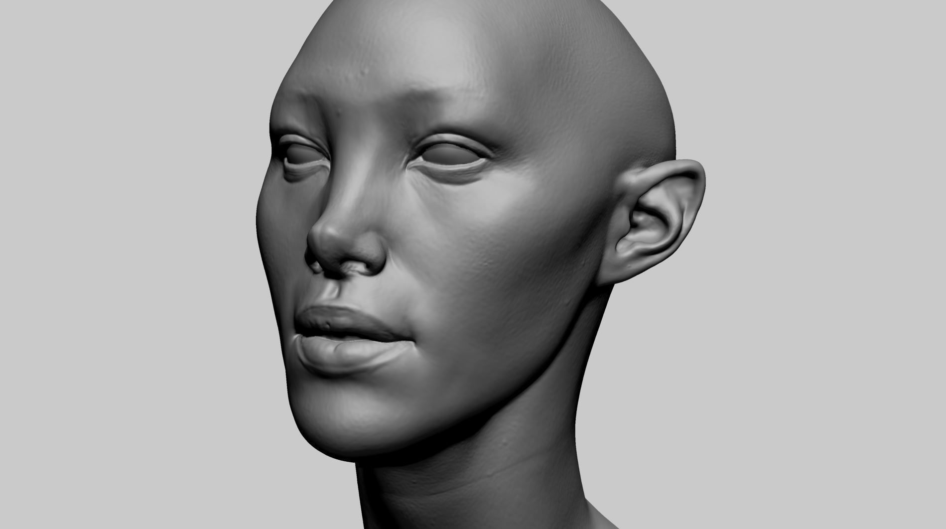 Fantasy Female Bust D 3D print model_9