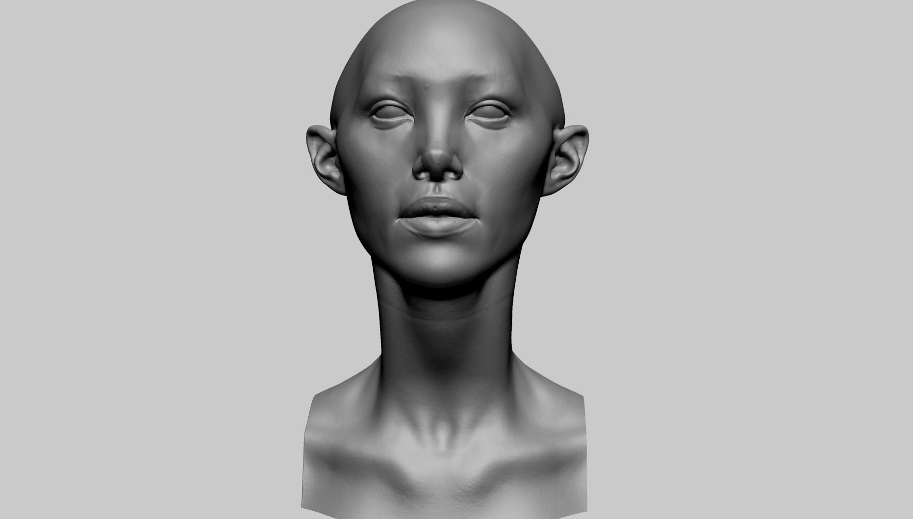 Fantasy Female Bust D 3D print model_7