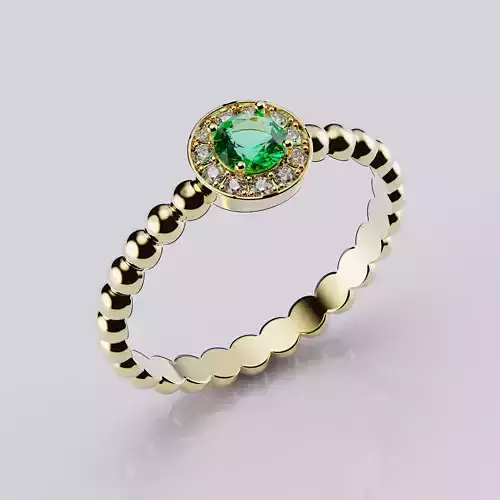 Ring Perlee Clovers 004 17mm 3D print model