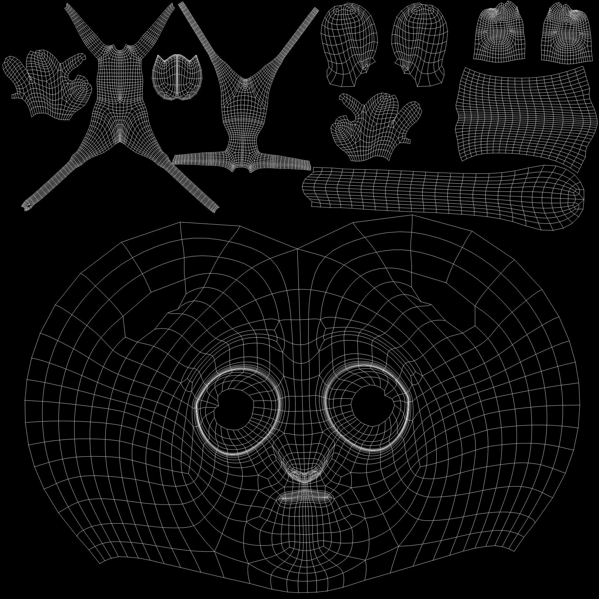 Stylized Giraffe NoRig Low-poly 3D model_23