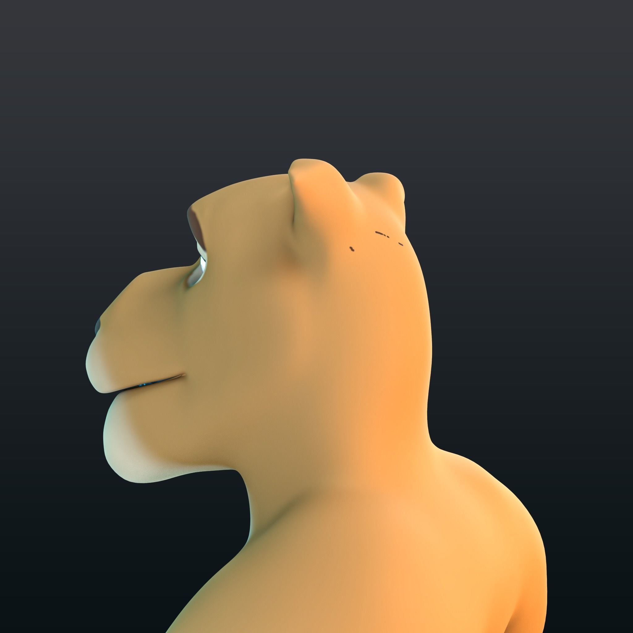Stylized Lion NoRig Low-poly 3D model_4
