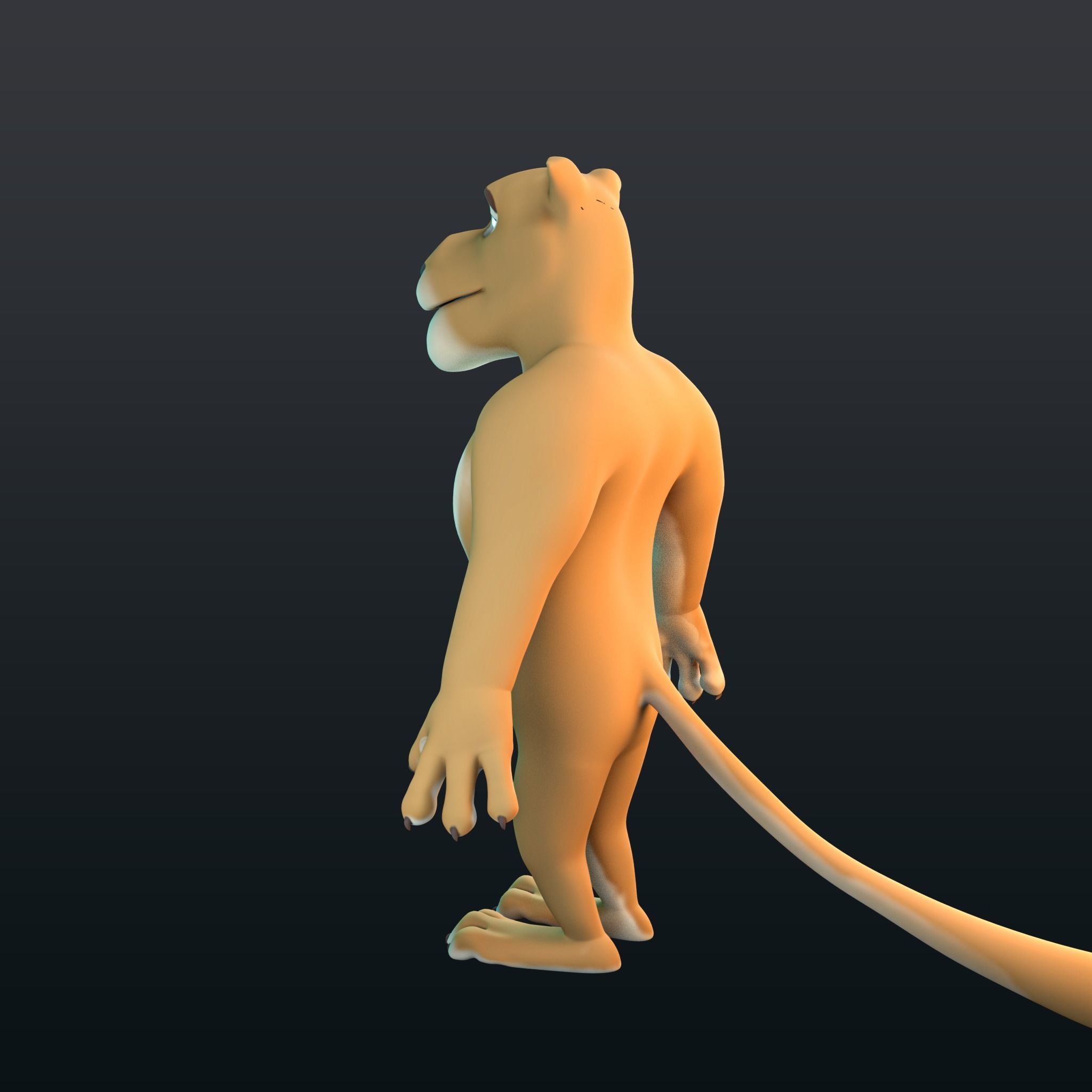 Stylized Lion NoRig Low-poly 3D model_15