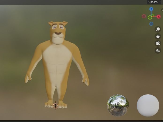 Stylized Lion NoRig Low-poly 3D model_24