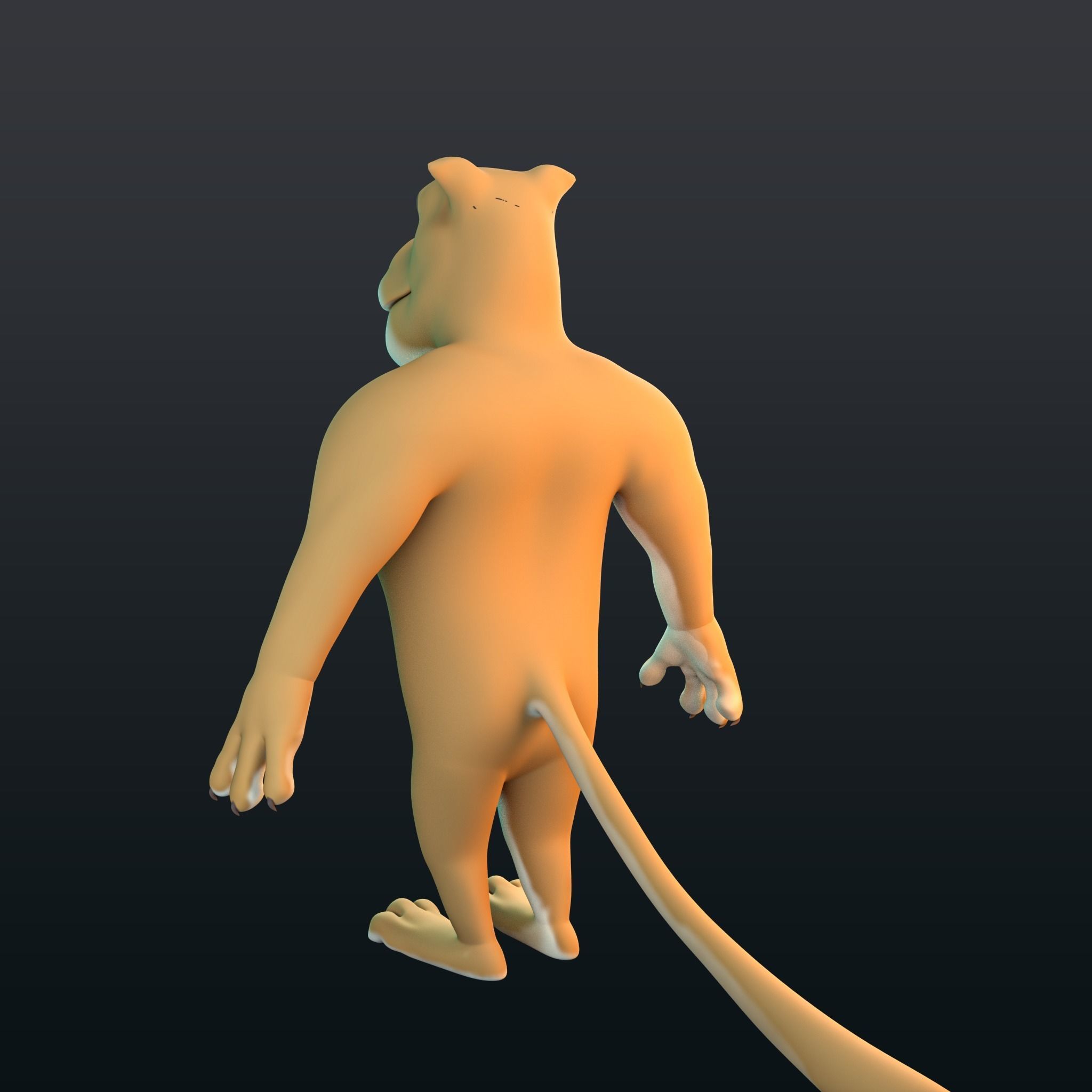 Stylized Lion NoRig Low-poly 3D model_14