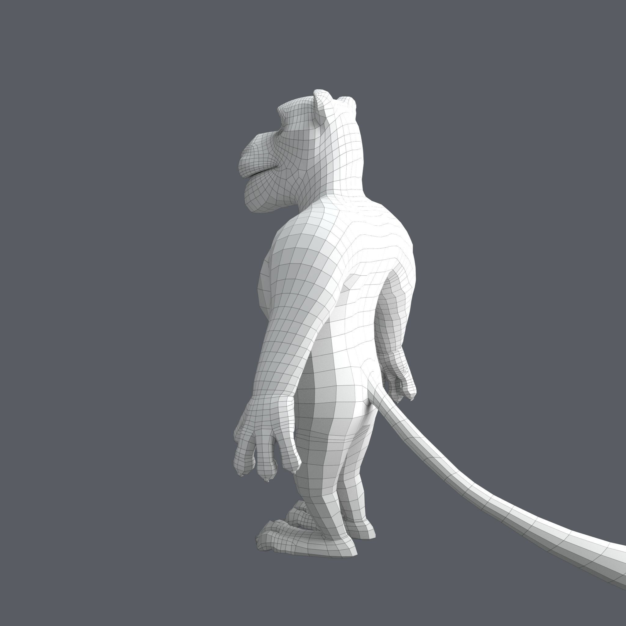 Stylized Lion NoRig Low-poly 3D model_19