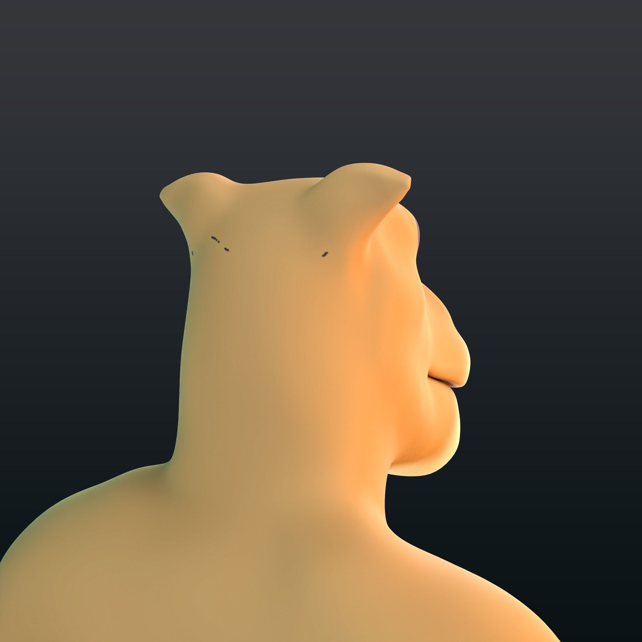 Stylized Lion NoRig Low-poly 3D model_3