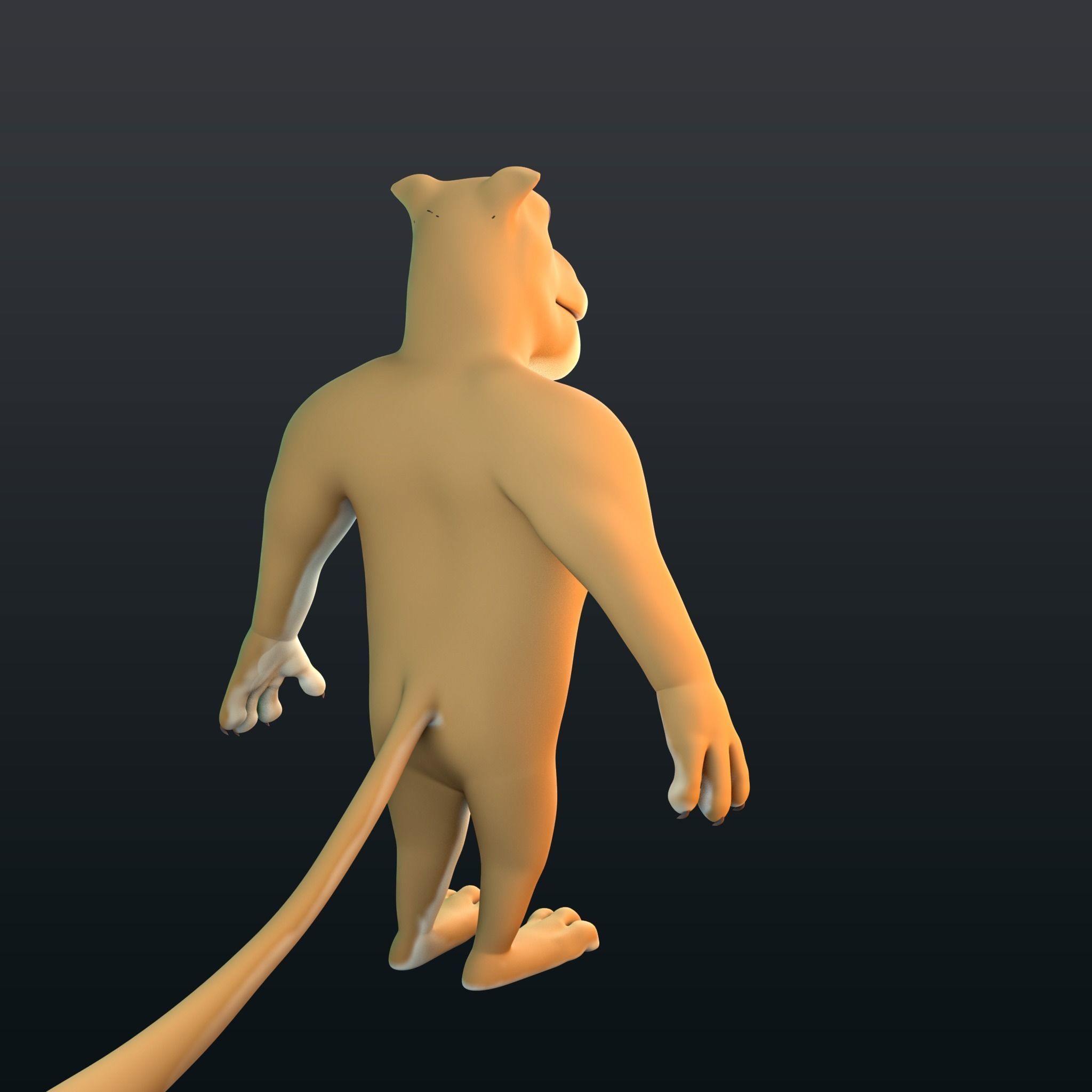Stylized Lion NoRig Low-poly 3D model_12