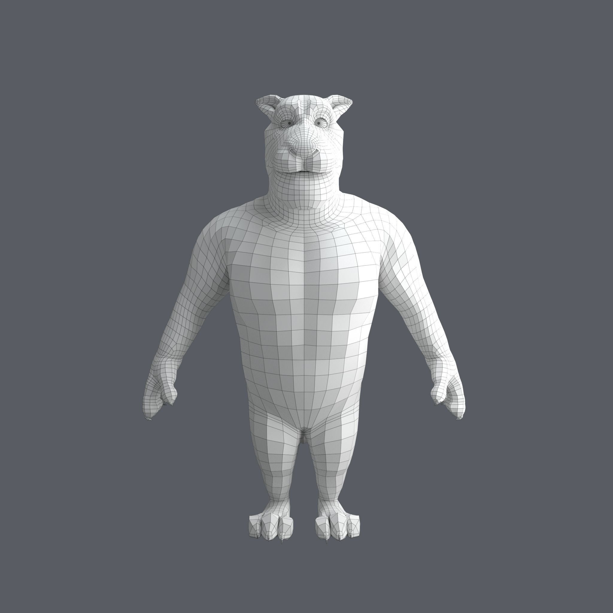Stylized Lion NoRig Low-poly 3D model_20