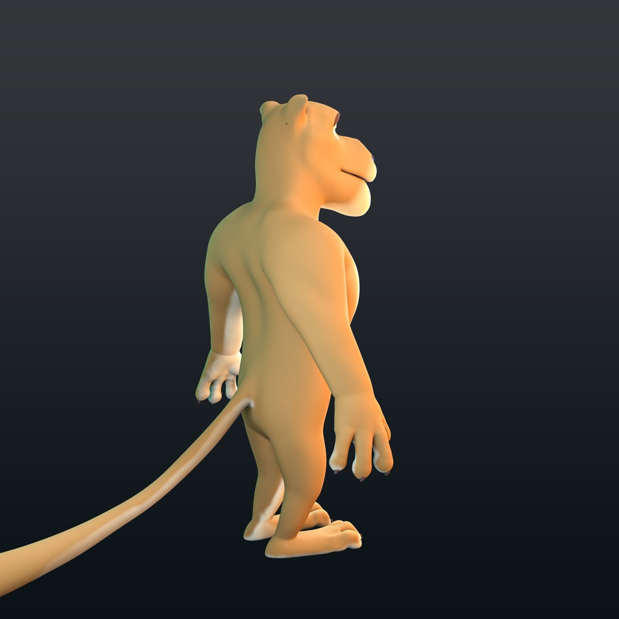 Stylized Lion NoRig Low-poly 3D model_11
