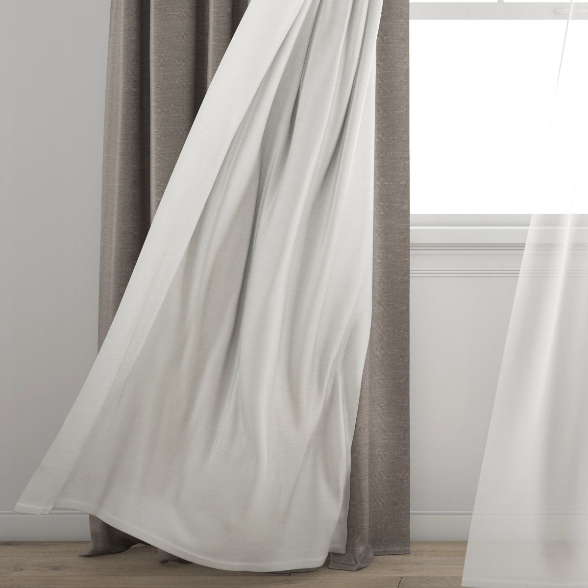 Wind blowing effect 432 3D model_2