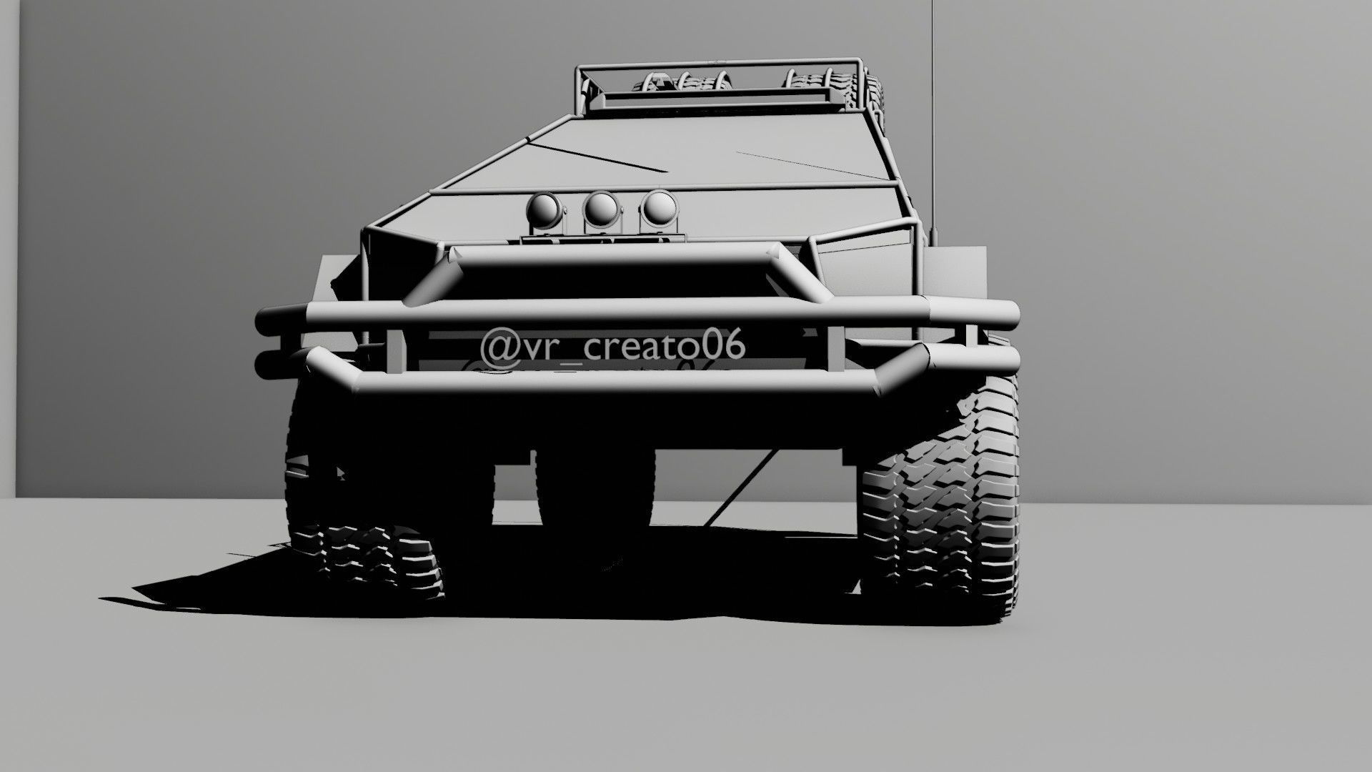 cyber truck Low-poly 3D model_35