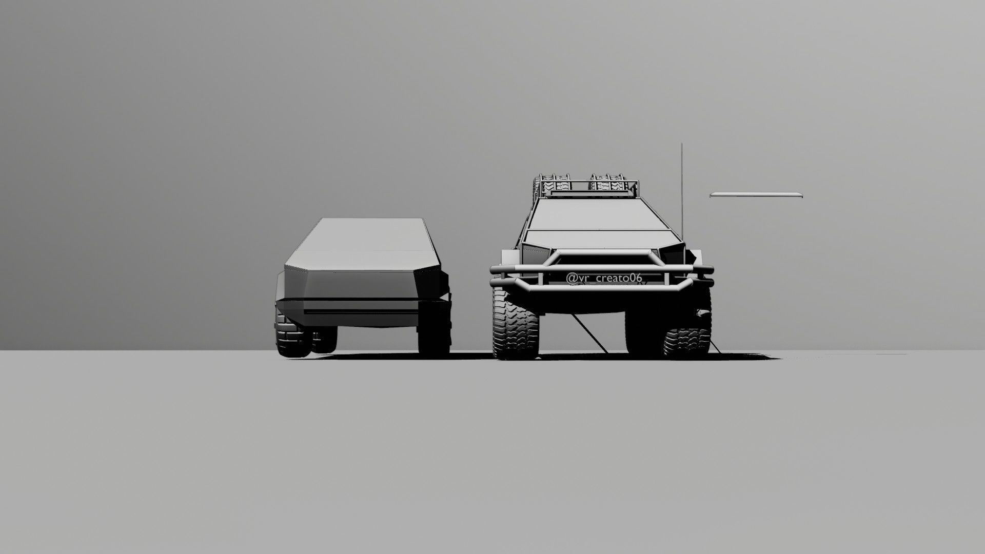 cyber truck Low-poly 3D model_38