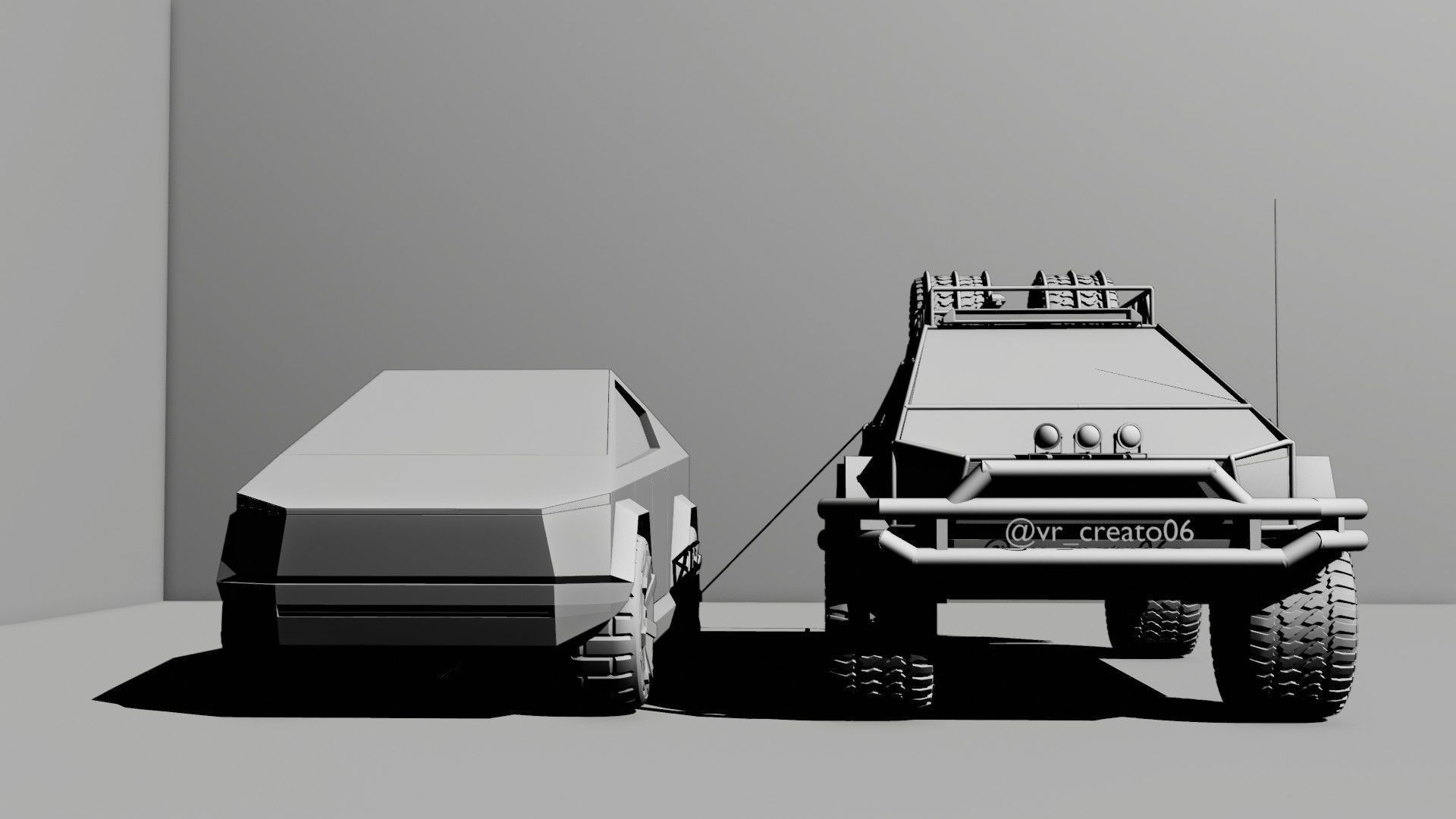 cyber truck Low-poly 3D model_7