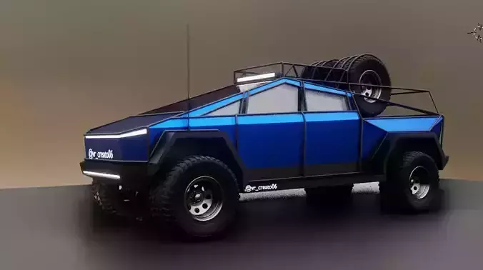 cyber truck Low-poly 3D model