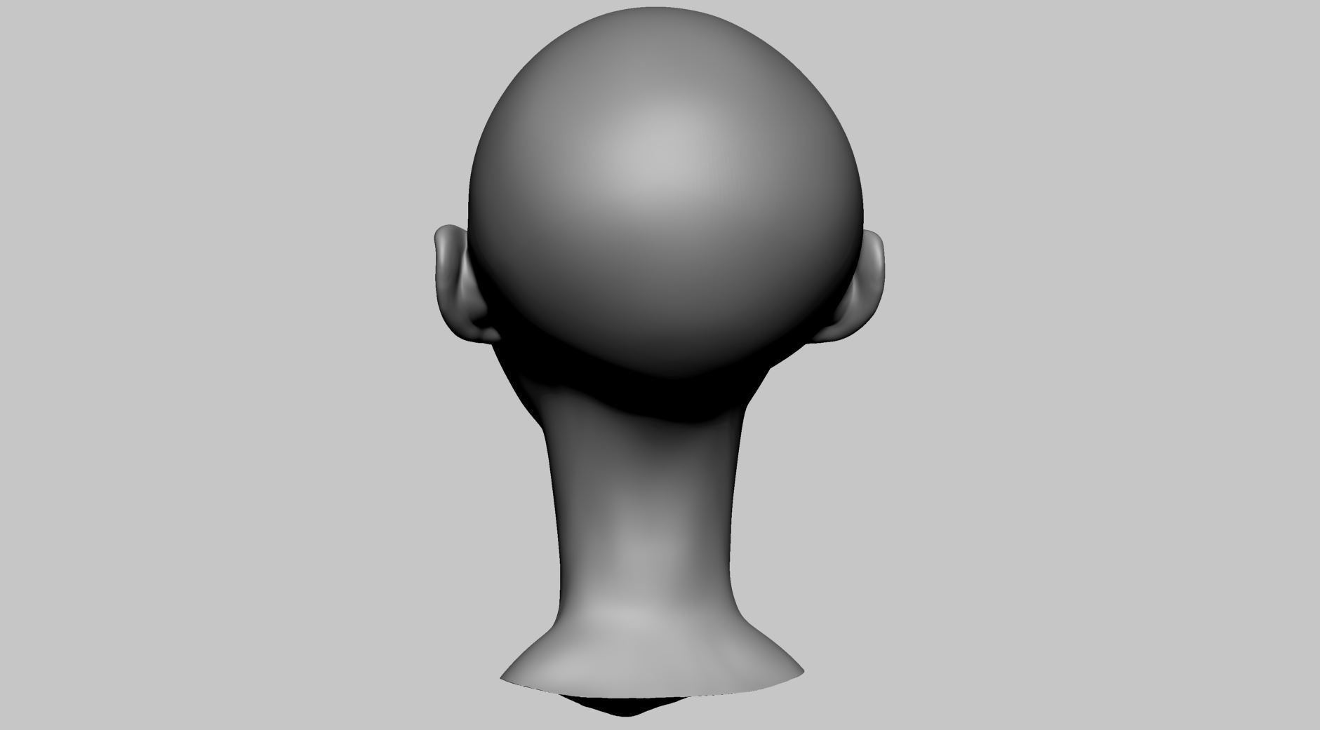 Stylized Female Head E 3D model_4