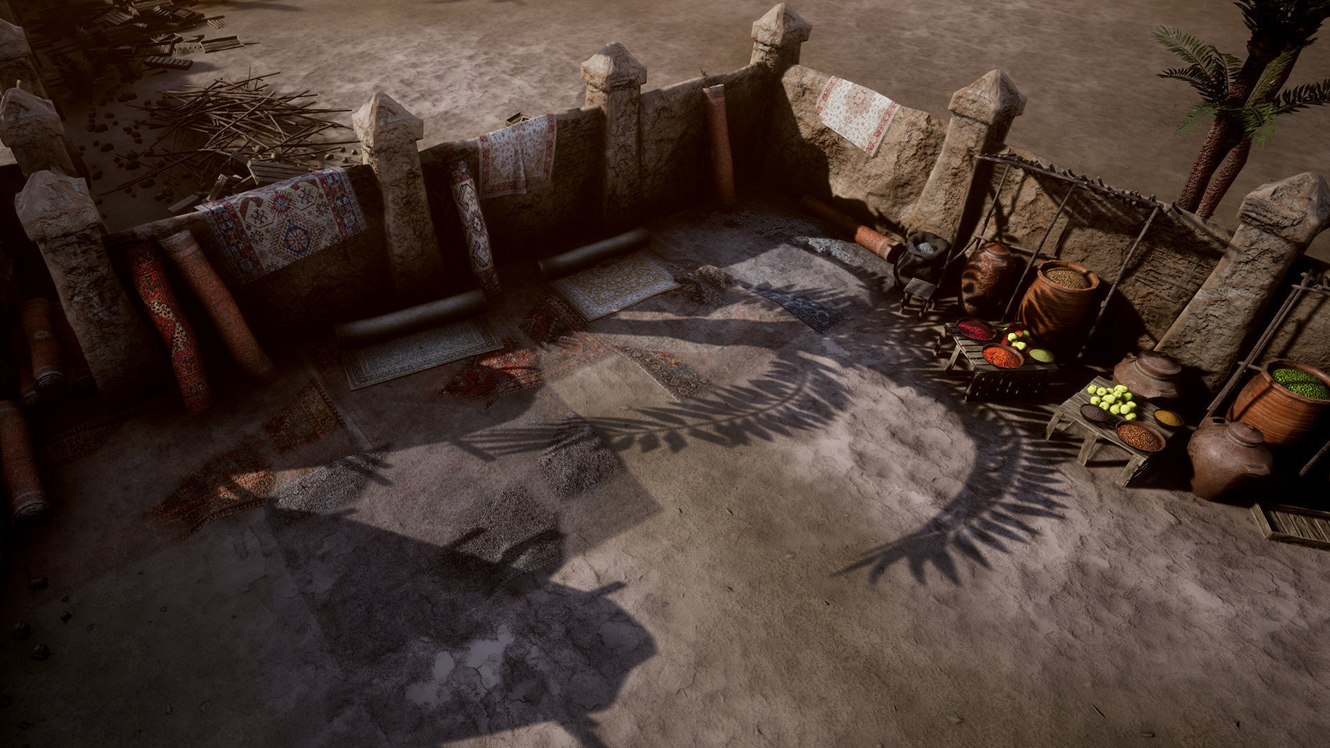 Top-Down Desert Town - LowPoly Low-poly 3D model_23