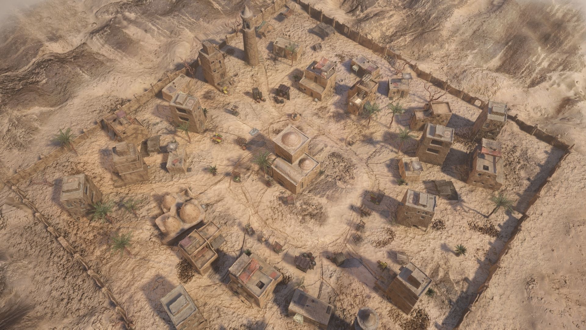 Top-Down Desert Town - LowPoly Low-poly 3D model_3