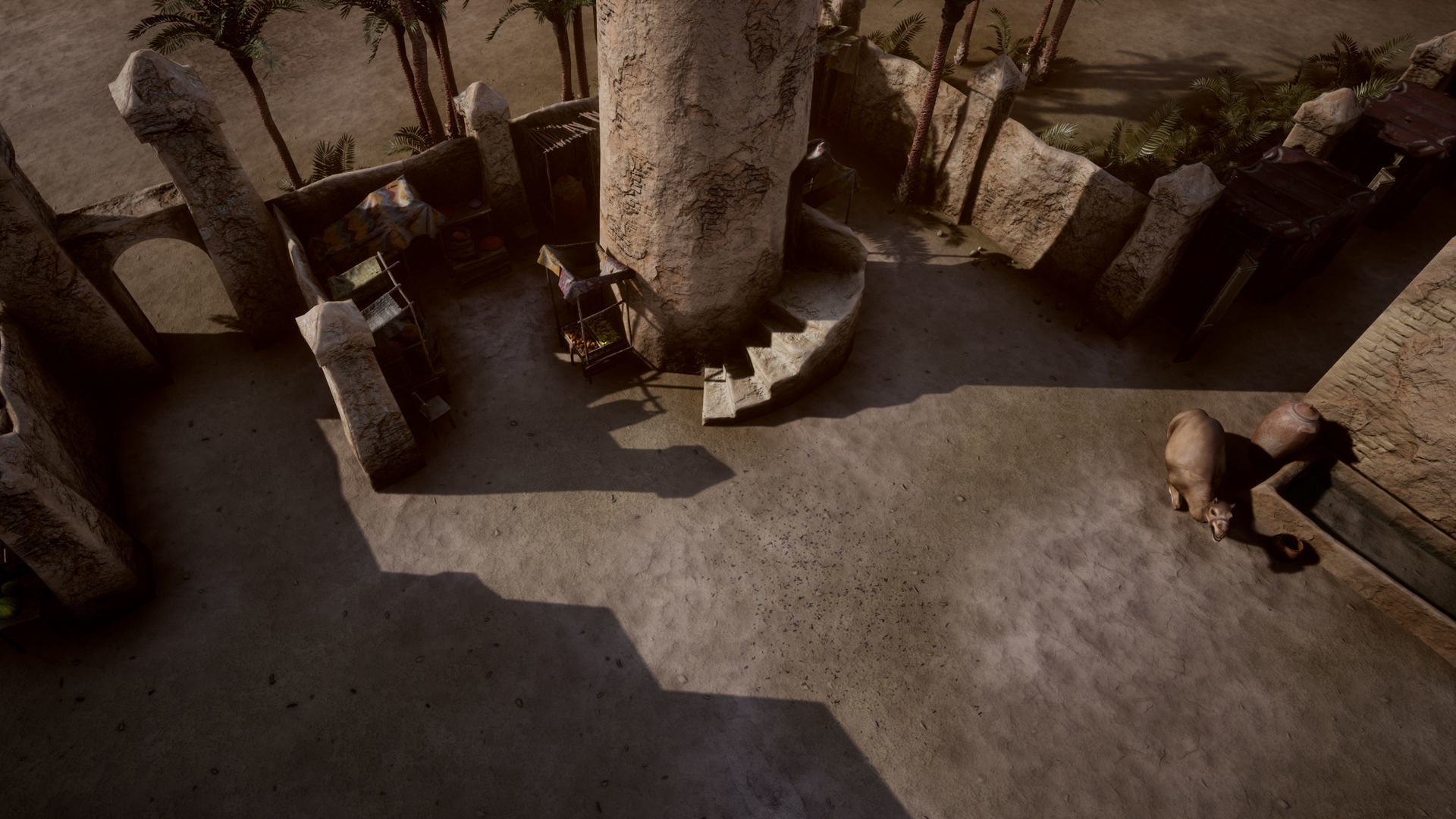 Top-Down Desert Town - LowPoly Low-poly 3D model_17