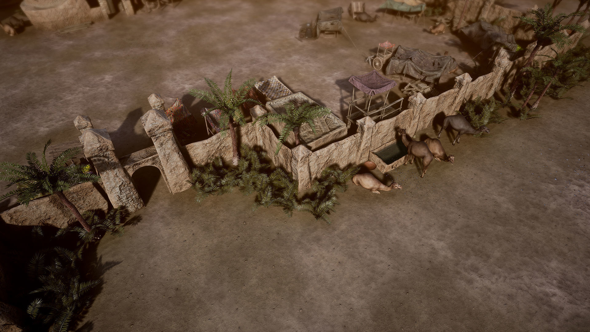 Top-Down Desert Town - LowPoly Low-poly 3D model_9