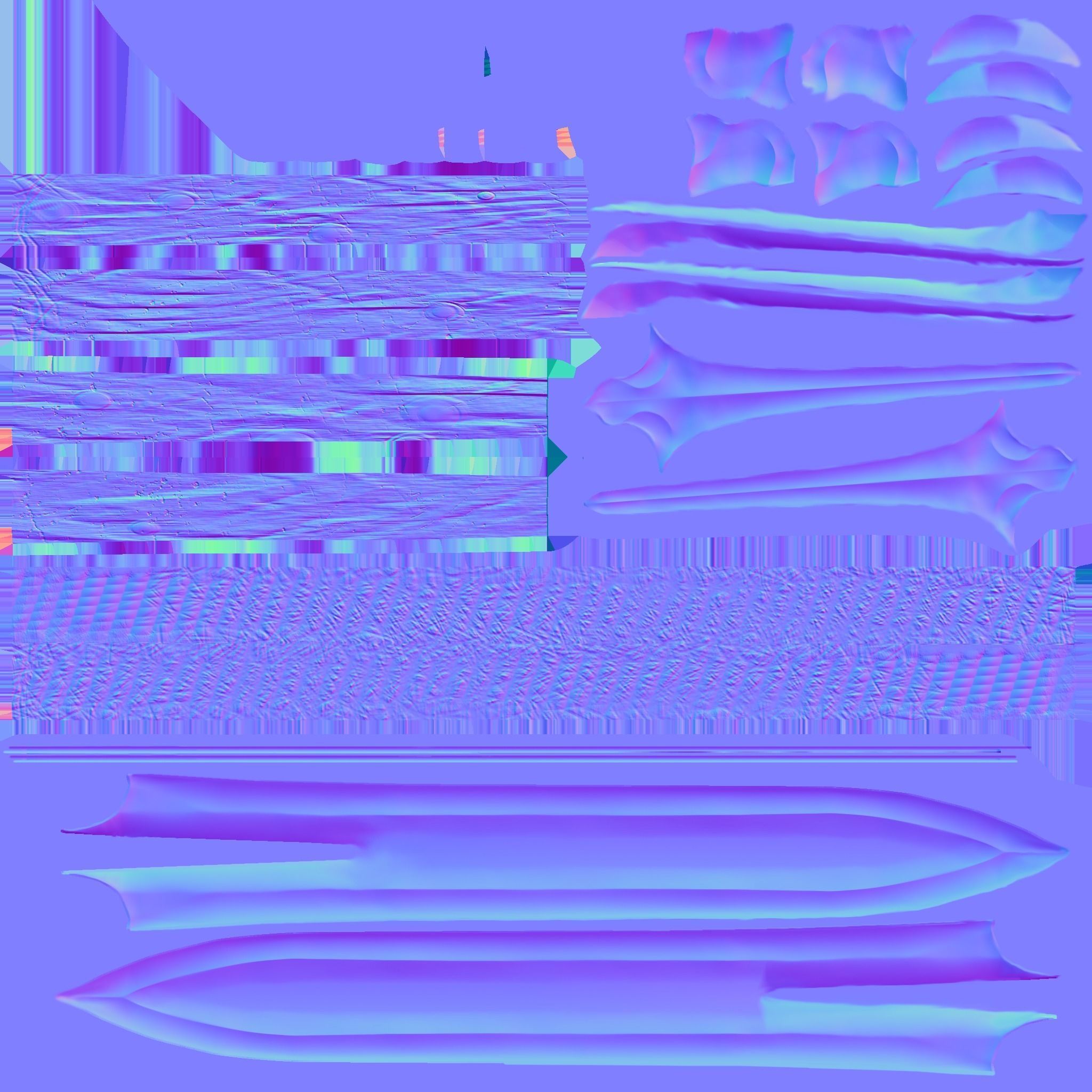 Medieval Fantasy Warrior Spears Low-poly 3D model_8