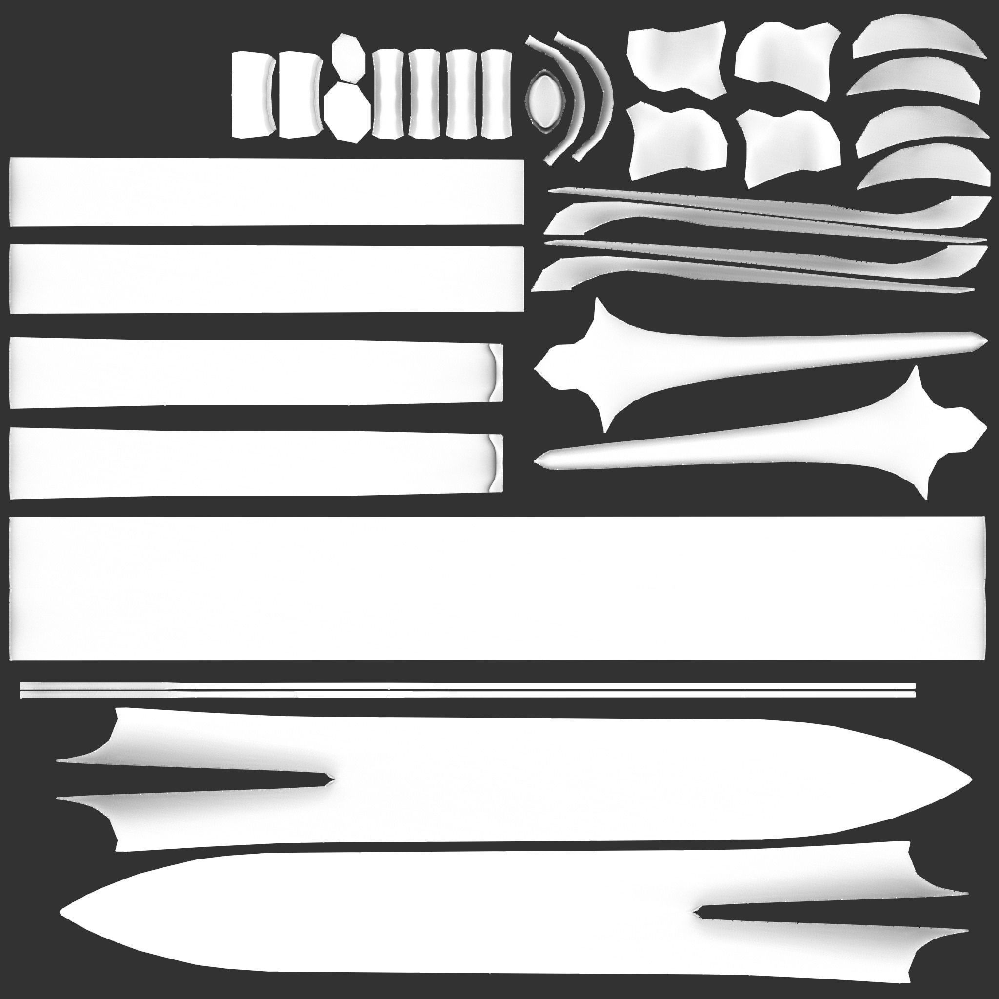 Medieval Fantasy Warrior Spears Low-poly 3D model_10