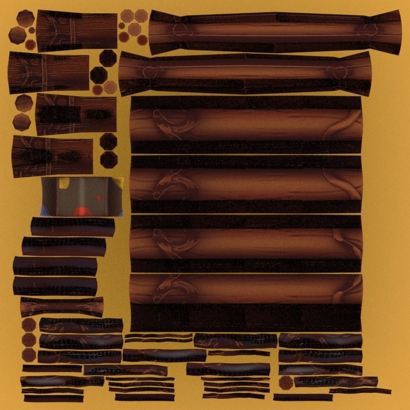 Stylized Tent Low-poly 3D model_8