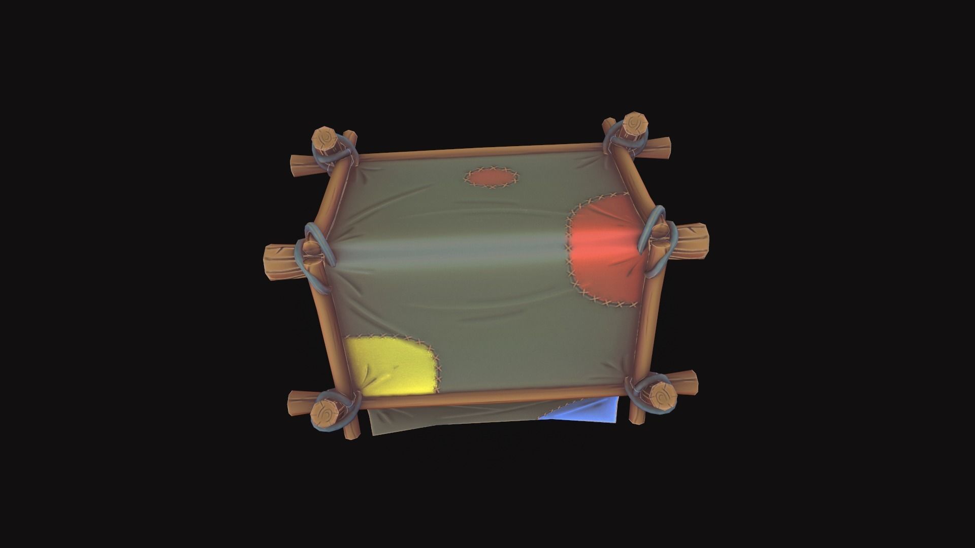 Stylized Tent Low-poly 3D model_5