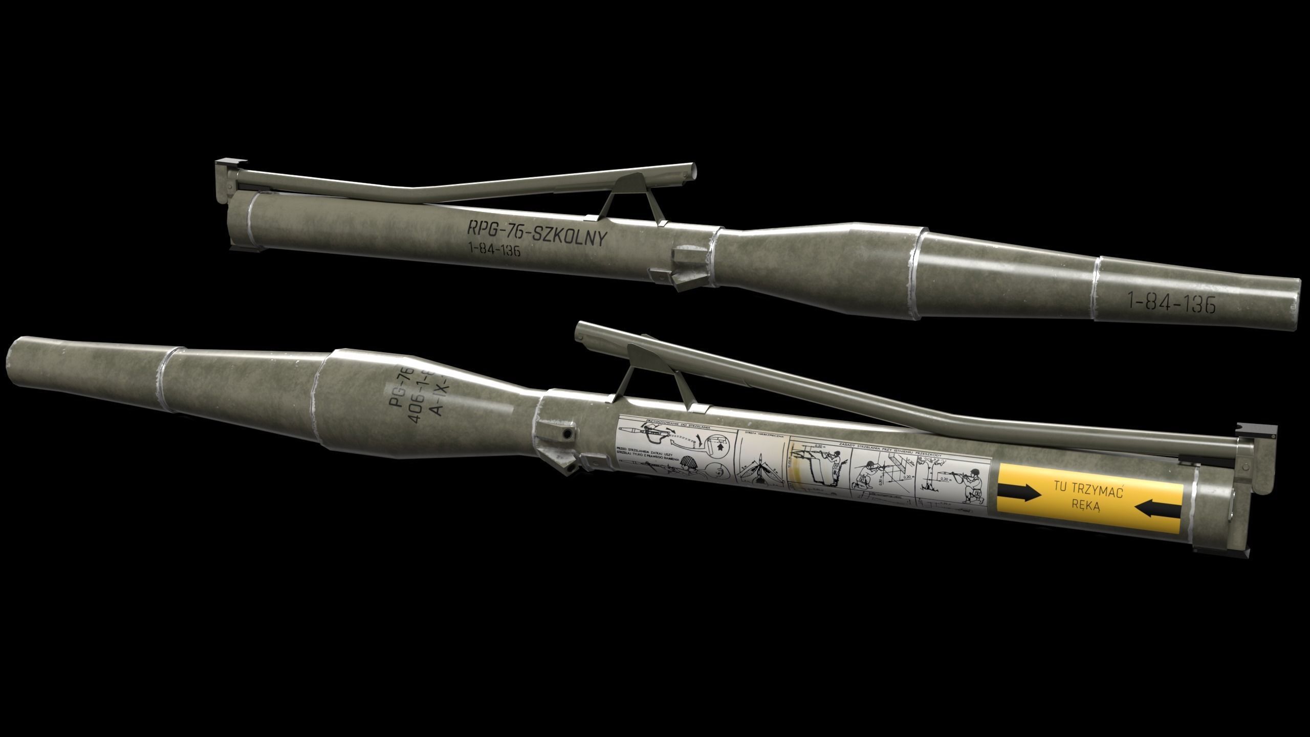 3D model RPG-76 Komar VR / AR / low-poly | CGTrader